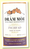 Inchfad 14 yo 2007/2021 (54.7%, Dram Mor, cask #1100, PX finish, 274 bottles) Inchfad 14 yo 2007/2021 (54.7%, Dram Mor, cask #1100, PX finish, 274 bottles)