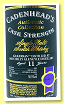 Kilkerran 11 yo 2009/2021 (56.5%, Cadenhead, Authentic Collection, bourbon barrel, 204 bottles) Kilkerran 11 yo 2009/2021 (56.5%, Cadenhead, Authentic Collection, bourbon barrel, 204 bottles)
