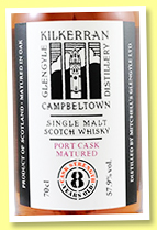 Kilkerran 8 yo 'Cask Strength Port Cask Matured' (57.9%, OB, 2022) Kilkerran 8 yo 'Cask Strength Port Cask Matured' (57.9%, OB, 2022)
