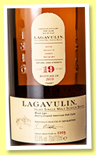 Lagavulin 19 yo 'Feis Ile 2019' (52.6, OB, sherry-treated American oak casks, 6000 bottles) Lagavulin 19 yo 'Feis Ile 2019' (52.6, OB, sherry-treated American oak casks, 6000 bottles)