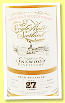 Linkwood 27 yo 1991/2018 (55.6%, The Single Malts of Scotland, hogshead, cask #10340, 212 bottles) Linkwood 27 yo 1991/2018 (55.6%, The Single Malts of Scotland, hogshead, cask #10340, 212 bottles)