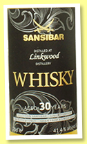 Linkwood 30 yo 1986/2016 (41.4%, Sansibar, 96 bottles) Linkwood 30 yo 1986/2016 (41.4%, Sansibar, 96 bottles)