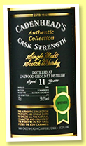 Linkwood-Glenlivet 11 yo 2006/2018 (59.3%, Cadenhead, Authentic Collection, bourbon hogshead, 294 bottles) Linkwood-Glenlivet 11 yo 2006/2018 (59.3%, Cadenhead, Authentic Collection, bourbon hogshead, 294 bottles)