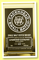 Linkwood-Glenlivet 22 yo 1995/2018 (48.8%, Cadenhead, Small Batch, 500 bottles) Linkwood-Glenlivet 22 yo 1995/2018 (48.8%, Cadenhead, Small Batch, 500 bottles)