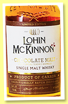 Lohin McKinnon 'Central City - Chocolate' (43%, OB, Canada, single malt, +/-2021)