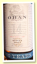 Oban 14 yo 'Bicentenary' (43%, OB, 1 litre, 1994) Oban 14 yo 'Bicentenary' (43%, OB, 1 litre, 1994)