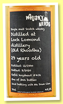 Old Rhosdhu 29 yo 1990/2020 (48.2%, WhiskyNerds and Wu Dram Clan, refill hogshead, cask #416, 346 bottles) Old Rhosdhu 29 yo 1990/2020 (48.2%, WhiskyNerds and Wu Dram Clan, refill hogshead, cask #416, 346 bottles)