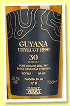 Port Mourant at Uitvlugt 30 yo 1990/2021 'PM' (50.5%, Nobilis Rum, Selected by Versus, Guyana, 169 bottles) Port Mourant at Uitvlugt 30 yo 1990/2021 'PM' (50.5%, Nobilis Rum, Selected by Versus, Guyana, 169 bottles)