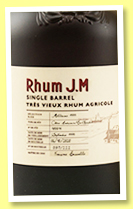 Rhum J.M 1999/2021 (43.6%, OB for Kirsch Import, Martinique, bourbon, cask #180007) Rhum J.M 1999/2021 (43.6%, OB for Kirsch Import, Martinique, bourbon, cask #180007)
