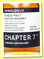 Secret Highland 21 yo 2000/2021 (53%, Chapter 7, Monologue, bourbon cask, cask #48, 319 bottles) Secret Highland 21 yo 2000/2021 (53%, Chapter 7, Monologue, bourbon cask, cask #48, 319 bottles)