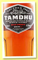 Tamdhu 'Batch Strength – Batch 003' (58.3%, OB, +/-2018) Tamdhu 'Batch Strength – Batch 003' (58.3%, OB, +/-2018)