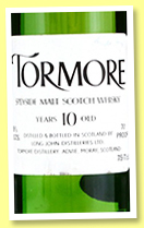 Tormore 10 yo (70 proof, OB, UK, 75.7cl, +/-1970) 