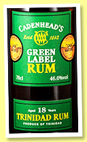Trinidad Rum 18 yo (46%, Cadenhead, Green Label, Trinidad, +/-2021) Trinidad Rum 18 yo (46%, Cadenhead, Green Label, Trinidad, +/-2021)