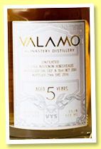 Valamo Monastery Distillery 5 yo 2011/2016 (55.1%, OB, Finland, for VYS, 1st fill bourbon hogsheads, 725 bottles)
