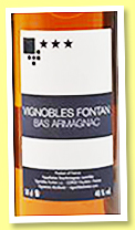 Vignobles Fontan *** (40%, OB, Bas-armagnac, +/-2015) Vignobles Fontan *** (40%, OB, Bas-armagnac, +/-2015)