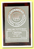 A Speyside Distillery 13 yo (46%, Cadenhead, Original Collection, refill and first fill oloroso, 2022) A Speyside Distillery 13 yo (46%, Cadenhead, Original Collection, refill and first fill oloroso, 2022)
