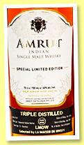 Amrut 2014/2021 (60%, OB for LMDW, Tripled Distilled Conquête, ex-bourbon, cask #872, 160 bottles) Amrut 2014/2021 (60%, OB for LMDW, Tripled Distilled Conquête, ex-bourbon, cask #872, 160 bottles)