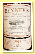 Ben Nevis 22 yo 1997/2019 (55.7%, OB for Alambic Classique, refill sherry butt, cask #199, 481 bottles) Ben Nevis 22 yo 1997/2019 (55.7%, OB for Alambic Classique, refill sherry butt, cask #199, 481 bottles)