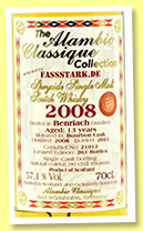 Benriach 13 yo 2008/2021 (57.1%, Alambic Classique for Fassstark.de, bourbon, cask #21012, 261 bottles)