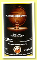 Blended Scotch Whisky 7 yo 2014/2021 (47.5%, Fadandel, refill sherry butt, cask #7, 236 bottles) 