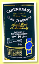 Bowmore 19 yo 2002/2021 (50.4%, Cadenhead, Authentic Collection, bourbon hogshead, 180 bottles) Bowmore 19 yo 2002/2021 (50.4%, Cadenhead, Authentic Collection, bourbon hogshead, 180 bottles)