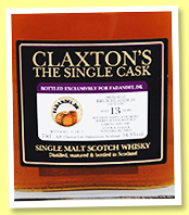 Bruichladdich 13 yo 2007/2020 (54.5%, Claxton's for Fadandel, oloroso octave finish, cask #956C, 71 bottles) Bruichladdich 13 yo 2007/2020 (54.5%, Claxton's for Fadandel, oloroso octave finish, cask #956C, 71 bottles)
