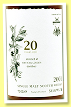 Bruichladdich 20 yo 2001/2021 (53.1%, Sansibar and Deinwhisky, sherry hogshead, 318 bottles) Bruichladdich 20 yo 2001/2021 (53.1%, Sansibar and Deinwhisky, sherry hogshead, 318 bottles)