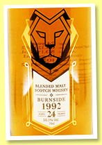Burnside 24 yo 1992 (50.1%, C. Dully for House of Malts St. Gallen, hogshead, cask #10260, 141 bottles, +/-2017) Burnside 24 yo 1992 (50.1%, C. Dully for House of Malts St. Gallen, hogshead, cask #10260, 141 bottles, +/-2017)