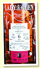 Caol Ila 6 yo 2015/2021 (57.6%, Lady Of The Glen, hogshead with PX Octave finish, 57 bottles)
Caol Ila 6 yo 2015/2021 (57.6%, Lady Of The Glen, hogshead with PX Octave finish, 57 bottles)