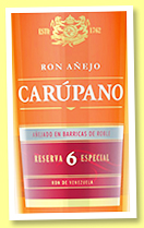 Carùpano 6 yo 'Reserva Especial' (40%, OB, Venezuela, +/-2021)
