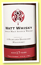 Distilled at a Highland Distillery (Westport) 17 yo 2005/2022 (57.1%, Watt Whisky, 198 bottles)