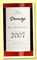 Domaine Clotte de Manon 14 yo 2007/2021 (46.5%, Darroze, Collection Unique, Bas-Armagnac) 