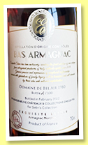 Domaine de Bel Air 1980/2022 (46%, Bordeneuve Châteaux & Collection for Selin's Collection, Asia, Bas-armagnac, 100 bottles) Domaine de Bel Air 1980/2022 (46%, Bordeneuve Châteaux & Collection for Selin's Collection, Asia, Bas-armagnac, 100 bottles)