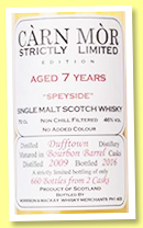 Dufftown 7 yo 2009/2016 (46%, Carn Mor, Strictly Limited, bourbon barrel, 660 bottles)