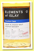 Elements of Islay 'Bourbon Cask' (54.5%, Specialty Drinks, 2022) Elements of Islay 'Bourbon Cask' (54.5%, Specialty Drinks, 2022)