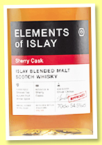 Elements of Islay 'Sherry Cask' (54.5%, Specialty Drinks, 2022) Elements of Islay 'Sherry Cask' (54.5%, Specialty Drinks, 2022)