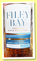 Filey Bay 2017/2021 'Sherry Cask Reserve #2' (46%, OB, England, 2000 bottles, 2021)