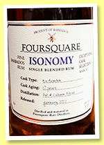 Foursquare 17 yo 'Isonomy' (58%, OB, Barbados, 2022) 