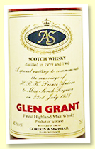 Glen Grant 1959-1960/1986 (40%, Gordon & MacPhail, Marriage of Andrew and Fergie)