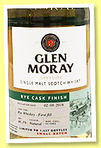 Glen Moray 2016/2021 'Rye Cask Finish' (46.3%, OB, Curiosity Edition, 1637 bottles) 