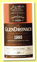 Glendronach 28 yo 1993/2022 (53.2%, OB, for La Maison du Whisky, Oloroso puncheon, cask #7099, 630 bottles) Glendronach 28 yo 1993/2022 (53.2%, OB, for La Maison du Whisky, Oloroso puncheon, cask #7099, 630 bottles)