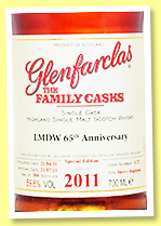 Glenfarclas 10 yo 2011/2021 (59.8%, OB, Family Casks, for LMDW 65th Anniversary, sherry hogshead, cask #1173, 304 bottles) Glenfarclas 10 yo 2011/2021 (59.8%, OB, Family Casks, for LMDW 65th Anniversary, sherry hogshead, cask #1173, 304 bottles)