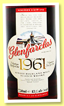 Glenfarclas 1961 'Nineteen Sixty-One' (43%, OB, USA, 750ml, 2500 bottles, +/-2005?) Glenfarclas 1961 'Nineteen Sixty-One' (43%, OB, USA, 750ml, 2500 bottles, +/-2005?)