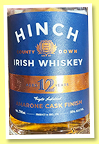 Hinch 12 yo 'Amarone Cask Finish' (46%, OB, blended Irish, +/-2022) 