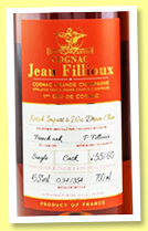Jean Fillioux 1955+1960/2022 (45.5%, Wu Dram Clan & Kirsch Import, Grande Champagne, 354 bottles) 