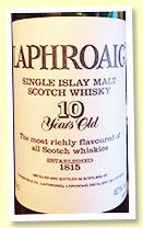 Laphroaig 10 yo (40%, OB, 70cl, early 1990s)
