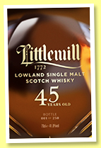 Littlemill 45 yo 1976/2022 (41.8%, OB, 250th Anniversary, 250 decanters)