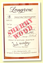 Longrow 13 yo 1989/2002 (53.2%, OB 'Wood Expressions' sherry, 2350 bottles)
