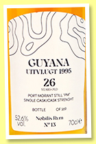 Port Mourant at Uitvlugt 26 yo 1995/2021 'PM' (52.6%, Nobilis Rum, Guyana, No13, 169 bottles) Port Mourant at Uitvlugt 26 yo 1995/2021 'PM' (52.6%, Nobilis Rum, Guyana, No13, 169 bottles)