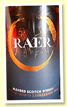 Raer Blended Scotch Whisky 'Oloroso Expression' (40%, OB, -/+ 2022)
Raer Blended Scotch Whisky 'Oloroso Expression' (40%, OB, -/+ 2022)